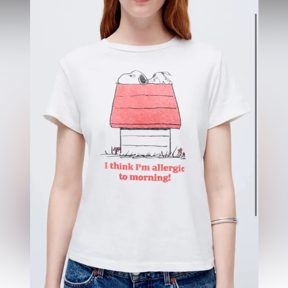 Never Worn Redone Snoopy Tee